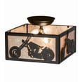 thumbnail image 7 of Meyda Tiffany 109547 Motorcycle 2 Light 15" Wide Semi-Flush Square Ceiling Fixture - Black, 7 of 7