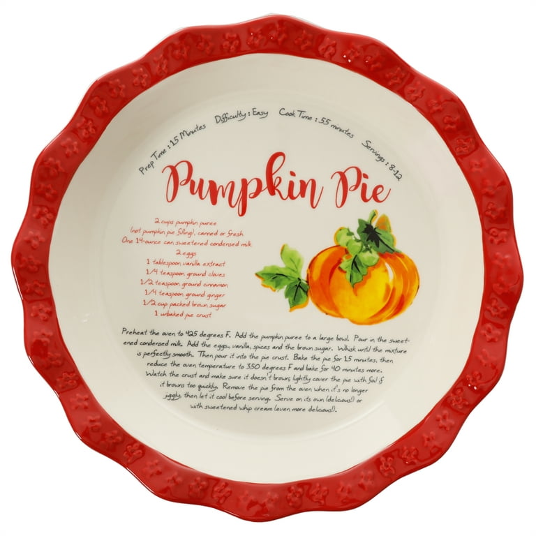 The Pioneer Woman Dazzling Dahlias 11.5-Inch Pumpkin Recipe Pie Plate –  BrickSeek