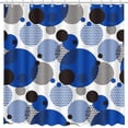 thumbnail image 2 of Blue Abstract Geometric Shower Curtain for Bathroom Modern Art Bathroom Decor Circle Shower Curtain Washable Durable Fabric Bathroom Shower Curtains 72x72 inch, 2 of 5
