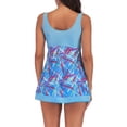 thumbnail image 3 of LANGWYQU Blue Print Tankini Swimsuit Set, 2 Pieces (Women's), 3 of 4