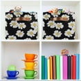 thumbnail image 6 of GZHJMY Black White Daisy Foldable Canvas Storage Bin, Sturdy Fabric Storage Basket with Handles, Storage Cube Box for Organizing Shelf Nursery Toy Closet 2PCS#15, 6 of 7