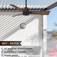 thumbnail image 2 of Matthews Fan Company AK-BK-WN-42 Alessandra 42” Matte Black Ceiling Fan with 3 Walnut Blades, Remote Control, Indoor/Outdoor Wet Rated, 2 of 6