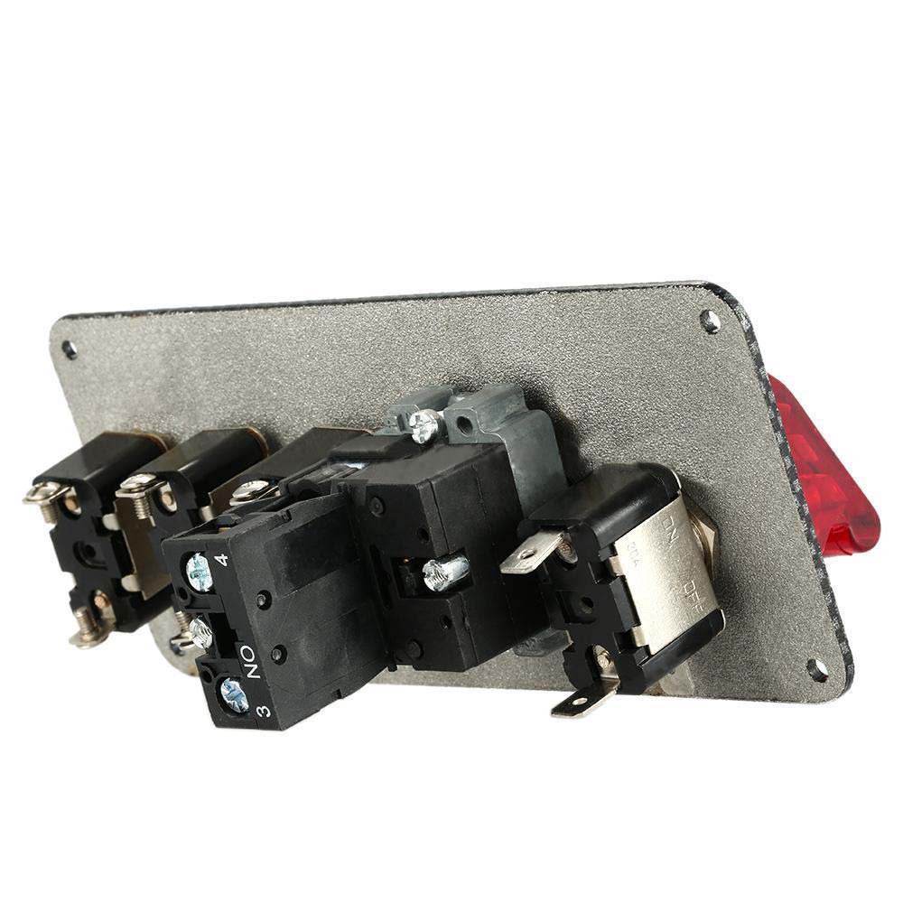 12V Car Ignition Switch Engine Push Button 3 Toggle Racing Panel