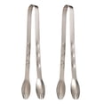 thumbnail image 1 of Pinzas para hielo, 2 pinzas pequeñas de acero inoxidable para agarrar hielo fácilmente, para cubos de hielo, cubitos de azúcar, barra de café, servicio de alimentos, 1 of 5