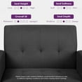 thumbnail image 5 of LAZZO Tufted Accent Chair, Mid Century Modern Upholstered Arm Chair for Living Room, Dark Gray, 5 of 8