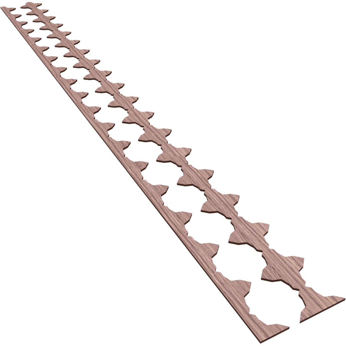 Ekena Millwork 94"H x 1/4"T Pandora Adjustable Wood Decorative Slat Wall Panel Kit, Walnut (contains 16 Slats + 1 Straight Edge Starter Slat)