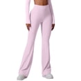 thumbnail image 2 of Haivin Women's High Waist Flare Leg Yoga Pants with Tummy Control and Brushed Interior, Outdoor Sports for Gym, Running, and Daily Use, 2 of 9