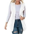 thumbnail image 2 of Black*Friday Sale Chaoheng Womens Vests Outerwear with Hood Women's Solid Color Hooded Fleece Vest,Reversible Plush Sleeveless Jacket with Pockets, 2 of 9
