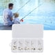 thumbnail image 4 of Juego de Señuelos de Pesca, 5 Piezas de Señuelos de Pesca Spinnerbait Con Caja de Aparejos, Anzuelos Triples para Agua Dulce, Agua Salada, Plata, 4 of 7