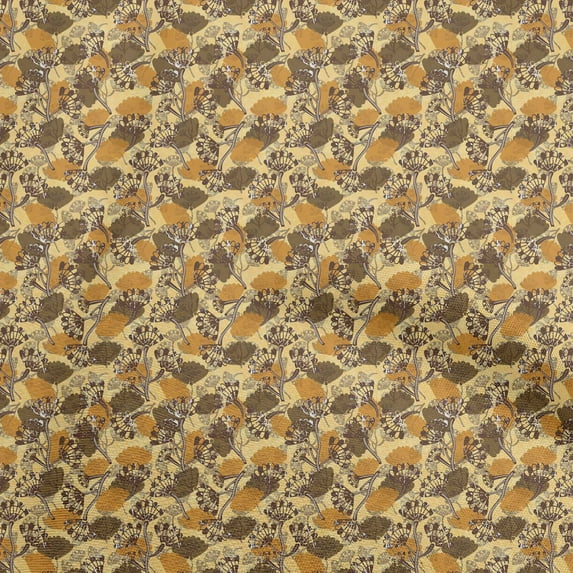 oneOone Viscose Jersey Yellow Fabric Batik Fabric For Sewing Printed Craft Fabric By The Yard 60 Inch Wide