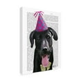 thumbnail image 2 of Trademark Fine Art 'Black Labrador With Party Hat' Canvas Art by Fab Funky, 2 of 3