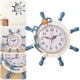 thumbnail image 2 of Reloj de pared con rueda náutica Reloj marítimo Decoración de pared para el hogar Artículos para el hogar, 2 of 8
