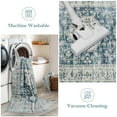 thumbnail image 4 of Lahome Oriental Hallway Runner Rug Non Slip, 2x8 Washable Runners for Hallways Kitchen, Vintage Non Skid Soft Long Carpet for Bedroom Bathroom Entryway, Blue, 4 of 6