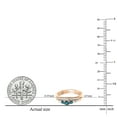 thumbnail image 2 of Dazzlingrock Collection 0.45 Carat (ctw) Round Blue & White Diamond 5 Stone Engagement Ring Set, 10K Rose Gold, Size 4, 2 of 3
