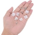 thumbnail image 2 of 100 paquetes de reparación de la parte inferior del cajón del cofre de los muebles, cuñas de reparación, sujetador de soporte de código de ángulo de plástico con tornillos, blanco Ormromra WRMH-945, 2 of 4