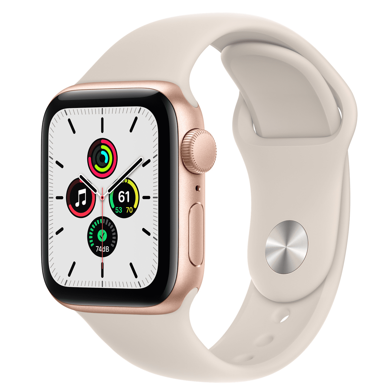 Neem de telefoon op overhandigen Een centrale tool die een belangrijke rol speelt Apple Watch SE GPS, 44mm Gold Aluminum Case with Starlight Sport Band -  Regular - Walmart.com