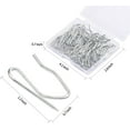 thumbnail image 5 of Sopito Curtain Hooks, 1.2in Metal Drapery Pin and Hook for Door Window Shower Curtain, Silver White 58PCS, 5 of 7