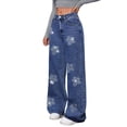 thumbnail image 3 of Women Jeans Straight Leg Concert Sparkly Bling Glitter Jeans XXL, 3 of 9