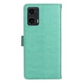 thumbnail image 3 of For Motorola Moto G35 6.7" Cat&Bee Patterned Embossed Strong Magnetic Attachment/Closure, Card Slots/Pocket, PU Leather Flip Wallet Case ﻿,Green,For Motorola Moto G35, 3 of 7