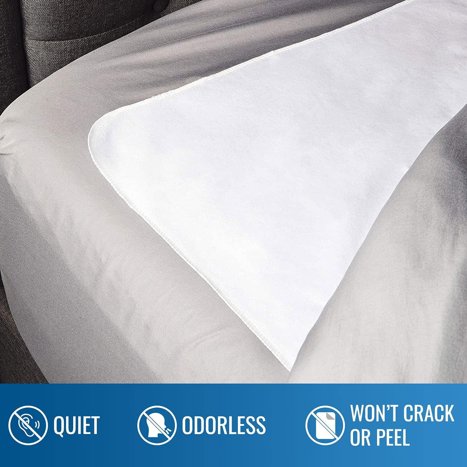 2 Pack DMI Premium Flannel and Waterproof Rubber Sheet Protector, Reusable Incontinence Bed Pads and Spill Protection, 36x54 Inches, Washable