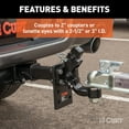 thumbnail image 4 of CURT 48190 Pintle Hitch with 2-Inch Trailer Ball, 16,000 lbs, Mount Required, 4 of 4
