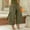 (Fashion 161)Green, variant on Women's Elastic Waist Cargo Culottes Wide Leg Cropped Pants with Strap Detail Casual Summer Wear in Multiple Colors