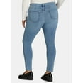 thumbnail image 3 of Time and Tru Women's High Rise Curvy Skinny Jeans, Available in Regular and Short Inseams, Sizes 0-22, 3 of 6