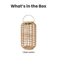 thumbnail image 6 of Outdoor Solar Rattan-Style Cylindrical LED Lantern with Handle, 6 of 10