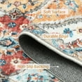 thumbnail image 3 of Danolapsi 8x10 Area Rug Modern Trellis Machine Washable Area Rug Vintage Medallion Distressed Indoor Accent Rug Stain Resistant Non-Slip Floor Cover Carpet Rug for Living Room Bedroom, 3 of 9