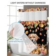 thumbnail image 4 of No Hook Cloth Fabric Shower Curtain with Snap in Liner, Thanksgiving Dog Waterproof Shower Curtains Set with See Through Top Window, Fall Pumpkins Leaves Flowers Rustic Bath Curtains Shower 54"x78", 4 of 6