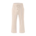 thumbnail image 4 of Aqestyerly Men's Summer Capri Pants - Elastic Waist,Side Pockets,Drawstring Design for Casual Summer Wear, 4 of 6