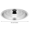 thumbnail image 3 of 12.5 Inch Stainless Steel Pan Lid, Universal Replacement Pot Lid for Frying Pans, Skillets & Cookware, Heat Resistant Metal Lid with Ergonomic Handle, Silver, 12.5 Inch, 3 of 9