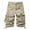 Khaki 02, variant on QQAMB Men Cargo Shorts Elastic Waist Cotton Solid Color Casual Outdoor Cargo Shorts with Multi-pocket Button Zipper Black M