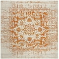 thumbnail image 3 of SAFAVIEH Madison Katina Traditional Area Rug, Orange/Ivory, 4' x 4' Square - Traditional Design, Orange & Ivory, Non-Shedding & Easy Cleaning, Ideal for Living Room, Bedroom, Dining Space, 3 of 16