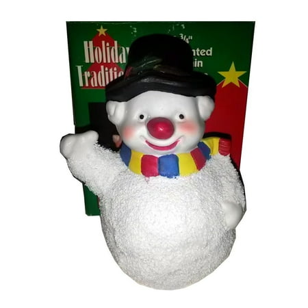 Traditions Snowman - Holiday Traditions Hand-painted Porcelain Snowman Figurine 4 3/4