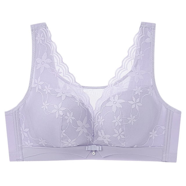 Abcnature Women Full Coverage Bras Lace Thin Style Ventilate Plus Size Bras without Steel Rim