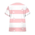 thumbnail image 5 of Blczomt Short Sleeve Tops Women Trendy Pink Tops Cute Y2K Womens Blouses, 5 of 6