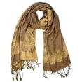 thumbnail image 1 of Peach Couture Women's Ravishing Reversible Jacquard Paisley Shawl Wrap Pashmina, 1 of 10