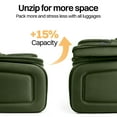 thumbnail image 5 of New York Xpress 24" Softside Checked Luggage Lightweight Expandable Suitcase with Spinner Wheels, Green/Grey, WD8815, 5 of 10