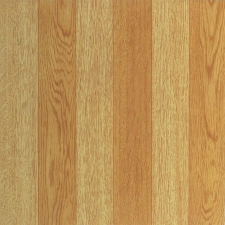 Achim Nexus Light Oak Plank-Look 12x12 Self Adhesive Vinyl Floor Tile - 20 Tiles/20 sq. (Best Quality Oak Flooring)