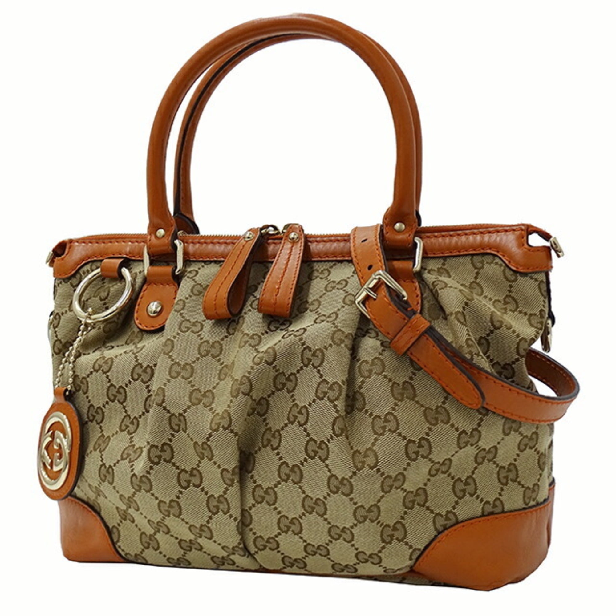 ハンドバッグ GUCCI Handbags Women Leather Beige/Brown 87c773ee-4a74-472e-8fd8-