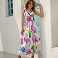 thumbnail image 2 of Flamingo Pattern Pattern Design Sleeveless Dress Summer Clothes for Women Women's Clothing 2025, 2 of 7