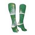 thumbnail image 3 of Kdxio Christmas Green Funny Silky Novelty Funky Long Knee High Socks Soft 3D Print Cosplay Crazy Stockings for Men Women, 3 of 8