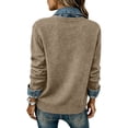 thumbnail image 2 of WHEANG Cardigan Sweaters for Women Collar Knit Cardigan Button Down Casual Open Front Sweater Long Sleeve Lightweight Womens Tops Brown XL, 2 of 5