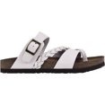 thumbnail image 2 of White Mountain Womens Hazy Cork Leather Footbed Sandals, 2 of 6