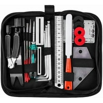Guitar Repair Maintenance Tool Kit,Full Set Musicians Guitar Care Kit 3 in 1 String Winder Leveling Ruler Fret Sanding File with Bag for Guitar Ukulele Bass Mandolin Banjo