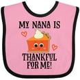 thumbnail image 3 of Inktastic Thanksgiving Nana Thankful for Me Boys or Girls Baby Bib, 3 of 4