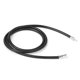 thumbnail image 3 of 2pcs Mujeres Hombres Colr de Cadena de Cordón de Goma Negro 20 Pulgadas Cierre Pteado Sunnimix Collar de cuerda de goma negro, 3 of 8