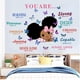 thumbnail image 1 of pieza de pegatinas de niña negra para sala de estar, dormitorio, cocina, pasillo, muebles, baño, azulejos, para adultos, 1 of 5