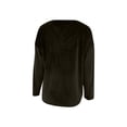 thumbnail image 3 of qucoqpe Womens Velvet Tops Fall Casual V Neck Long Sleeve Shirts Fashion Solid Color Loose Pullover Tops Dressy Casual Blouses, 3 of 7